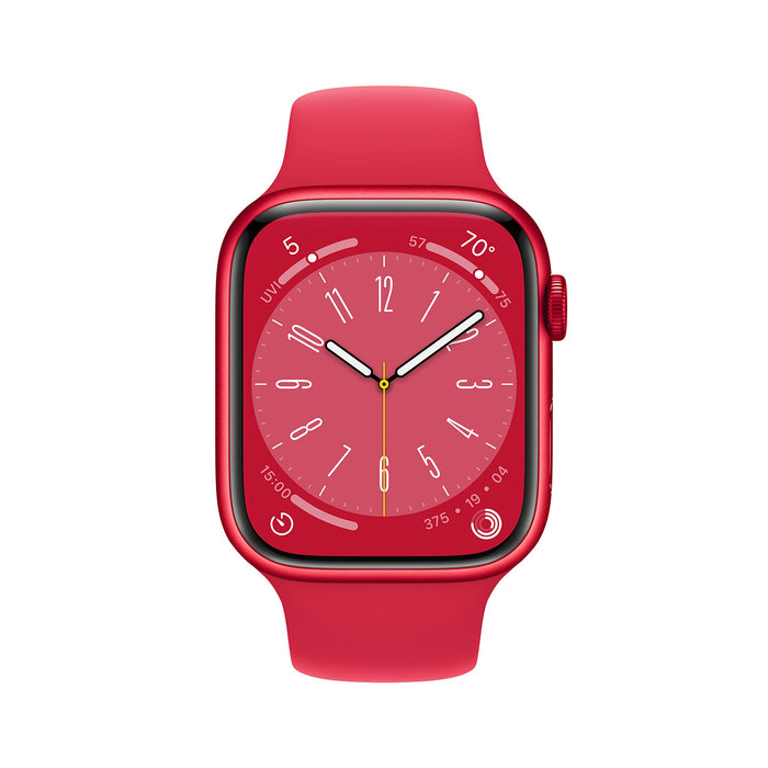 Apple Watch Series 8 GPS 45mm Alum Case Red Sport Band - S/M - MNUR3LL/A